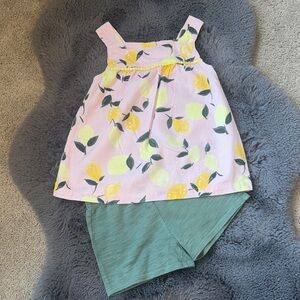 Carter’s Lemon Print Matching Set.  Size 5T.